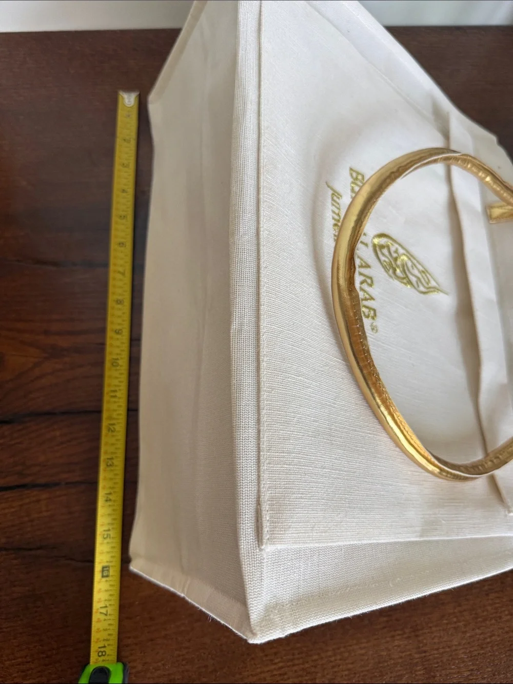 White and Gold Tote Bag